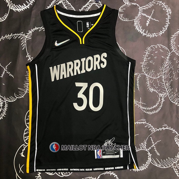 Maillot Golden State Warriors Stephen Curry NO 30 Select Series 2022 Noir